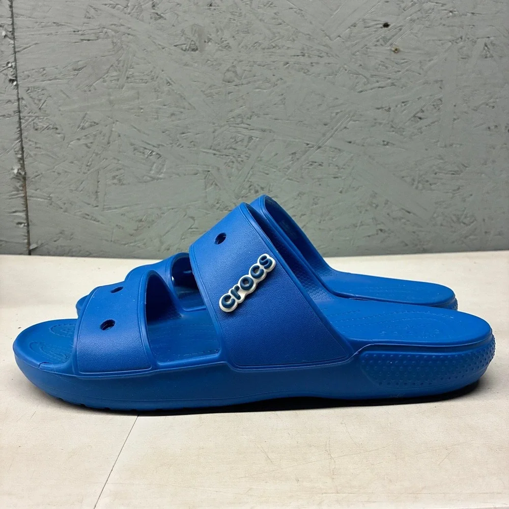 Crocs Classic Slide Sandals Men's US 13 Blue Comfort Slip On Casual